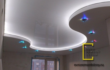 Натяжные потолки с подсветкой